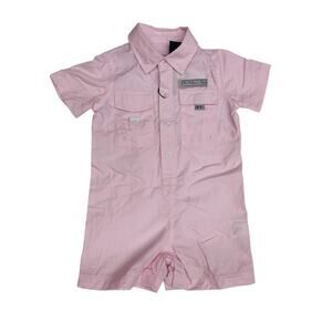 NWT Properly Tied 6-9M Baby Performance Fishing Shortalls in Light Pink